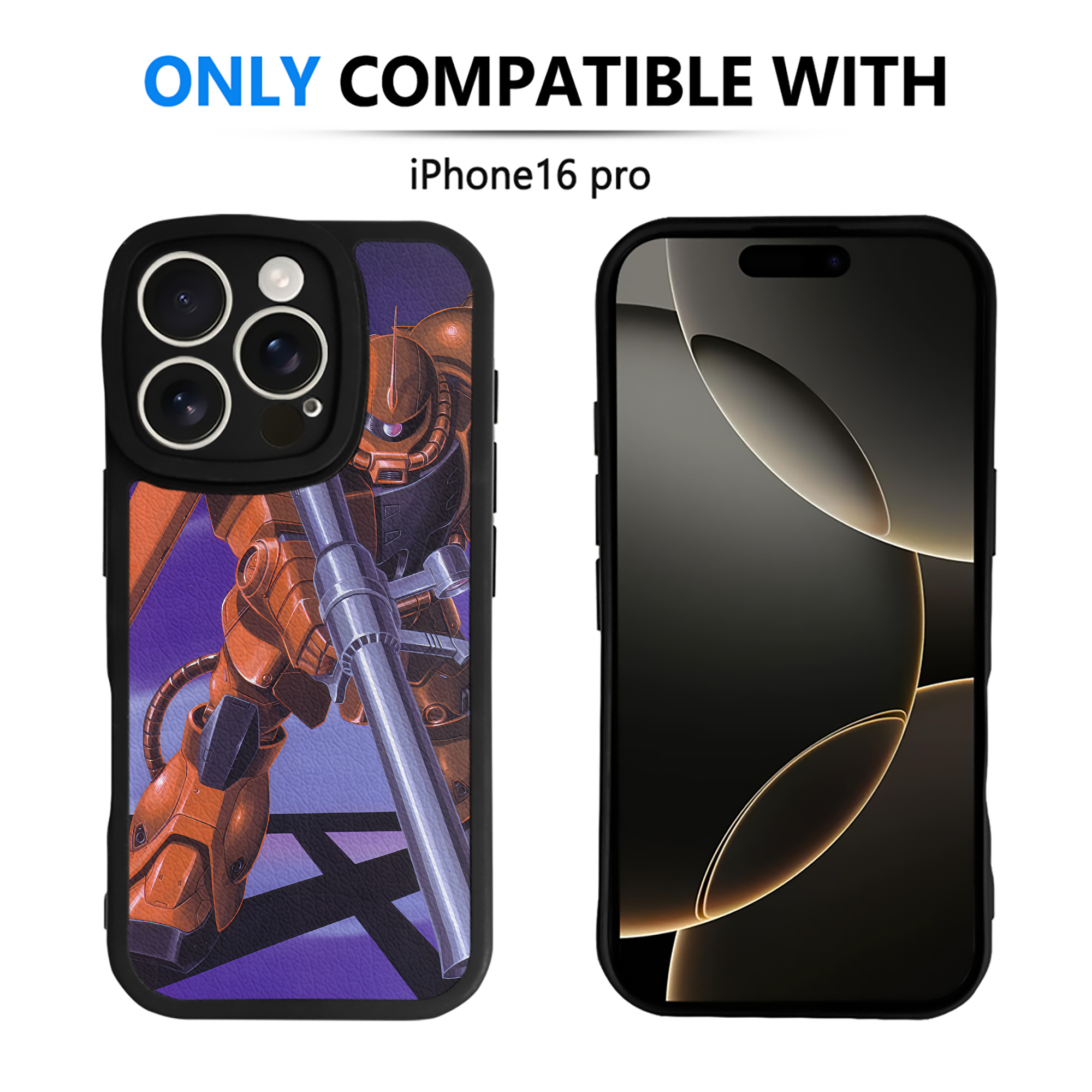 （画像用） 機動戦士ガンダム Mobile Suit Gundam 【iPhone 16シリーズ対応】シリコンスマホケース（レザー調） 材質：シリコン